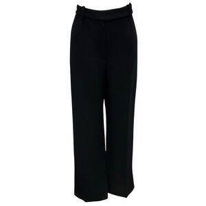 ALEXANDRE VAUTHIER BLACK WOOL GAUZE PANTS